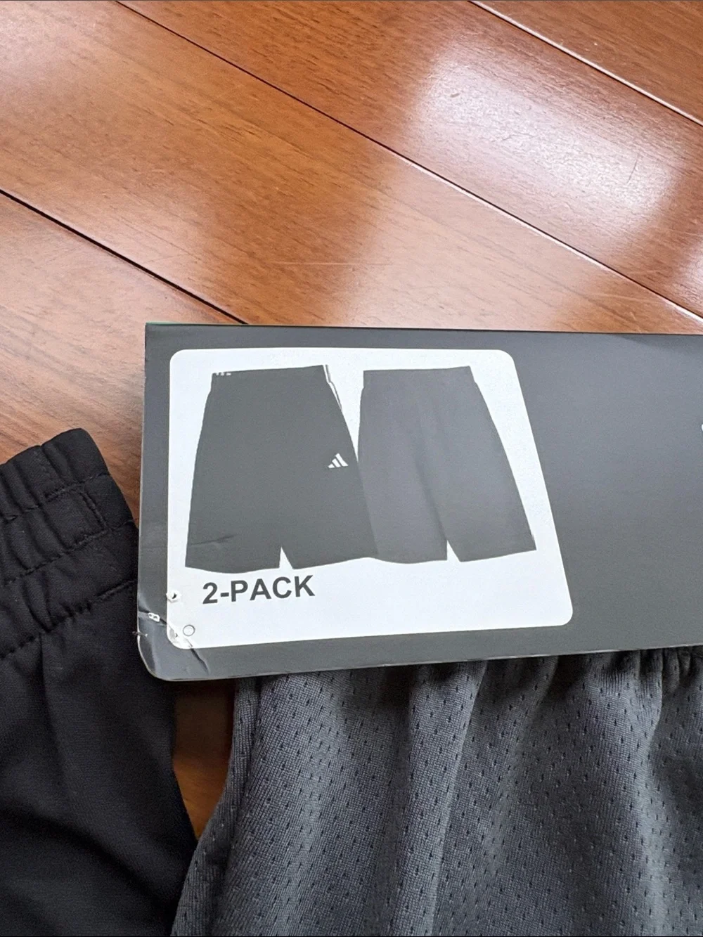 adidas Black Athletic Shorts with White Triple Stripes
